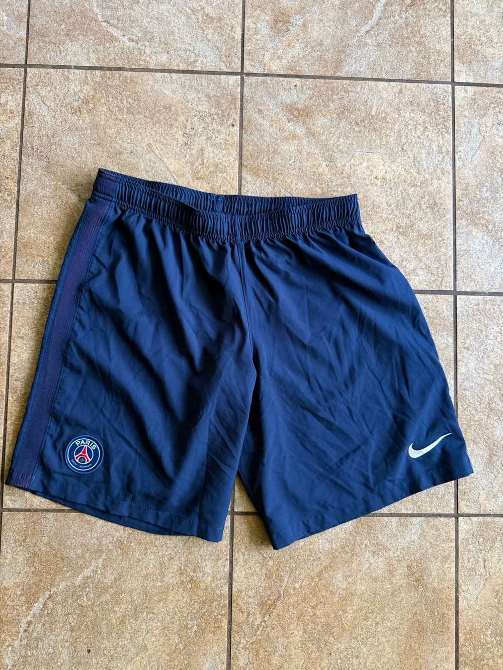 Nike Paris Saint Germain Blue Men’s Soccer Athletic Shorts Size XL